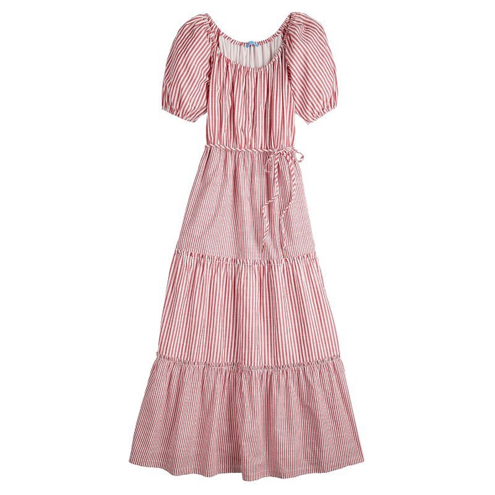 NWT DRAPER JAMES RSVP Short Sleeve Tiered Maxi Dress